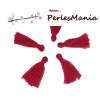 PAX 50 pompons breloque passementière ROUGE FONCE 30mm S1191836