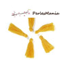 PAX 50 pompons breloque passementière JAUNE CANARI 30mm S1191826