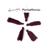 PAX 50 pompons breloque passementière VIOLET BORDEAUX 30mm S1191824