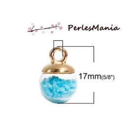 Pendentifs GLOBES BULLES EN VERRE s illumine la nuit BLEU TURQUOISES