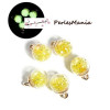 PAX 10 pendentif GLOBES BULLES EN VERRE s illumine la nuit JAUNE S1193089