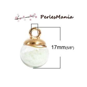 PAX 10 pendentif GLOBES BULLES EN VERRE s illumine la nuit BLANC S1193087