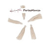 PAX 50 pompons breloque passementière CREME 30mm S1191830
