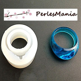 1 MOULE EN SILICONE BAGUE POUR CREATIONS BIJOUX EN RESINE S1183526