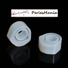 MOULE EN SILICONE BAGUE POUR CREATIONS BIJOUX EN RESINE