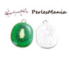 PAX 10 pendentifs émaillés KIWI 26mm S1191796