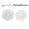 ESTAMPES FILIGRANE Connecteur ARABESQUE FLEUR EN ACIER INOXYDABLE 25mm S1180986 pour création de bijoux raffinés