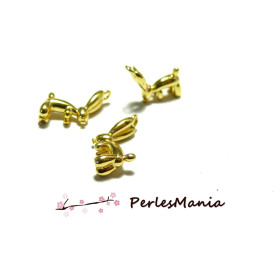 PAX 3 PENDENTIF LAPIN BALLON metal DORE 14mm S1193755