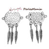 PAX 5 CONNECTEURS DREAMCATCHER ATTRAPE-REVES 576mm 3PLUMES ARGENT S1180400