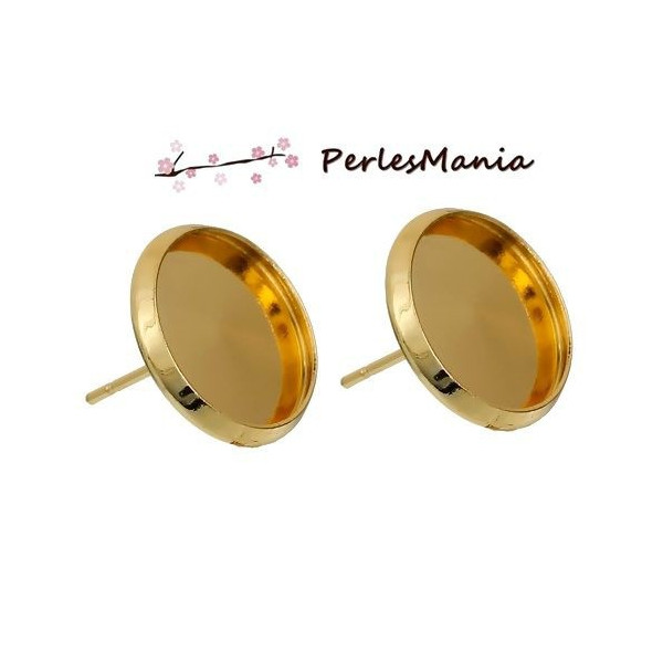 Supports de Boucle d'oreille puce 12mm DORE