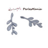 PAX 10 pendentifs émaillés biface GRIS, BRANCHE DE GUI S1194414