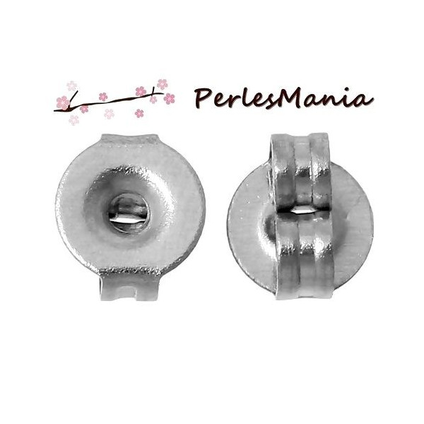 Embouts poussoir stoppeurs Papillon ACIER INOXYDABLE 5mm