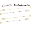 PAX 1 metre chaine fantaisie FEUILLE DENTELLE maille chaine DORE S1183914