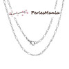 COLLIERS 50.9cm CHAINE FIGARO metal ARGENT PLATINE S1175666