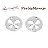 PAX: 50 pendentifs connecteur MEDAILLON FLEUR AJOUREE  metal couleur ARGENT PLATINE S1194783