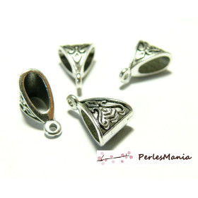 40 bélières passant ART DECO 2Y1534 Metal couleur ARGENT ANTIQUE