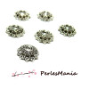 PAX 50 coupelles coquille calottes RONDES INDIA VIEIL ARGENT ref239, DIY 