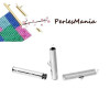 PAX 20 EMBOUTS PINCE TUBES 24mm MIYUKI, TISSAGE, CHAINE A BILLES ARGENT PLATINE S1166839