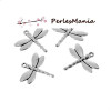 PAX 20 BRELOQUES PENDENTIFS LIBELLULE  metal couleur ARGENT ANTIQUE S1194933