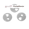 Pendentifs Médaillon Double Cœur 20mm – Acier Inoxydable