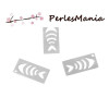 Pendentifs Médaillon Rectangle Poisson 25mm – Acier Inoxydable