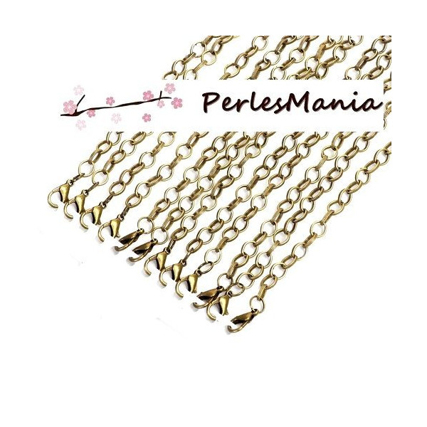 BRACELETS 20cm CHAINE metal couleur BRONZE