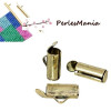 PAX 20 EMBOUTS PINCE TUBES 10mm MIYUKI, TISSAGE, CHAINE A BILLES metal couleur BRONZE S1172389