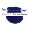 10 pochettes pochons sachets cadeaux velours forme BOURSE BLEU ELECTRIQUE ( 90 par 70mm )