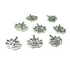 PAX 50 pendentifs YOGA LOTUS Boudha argent antique S1194323