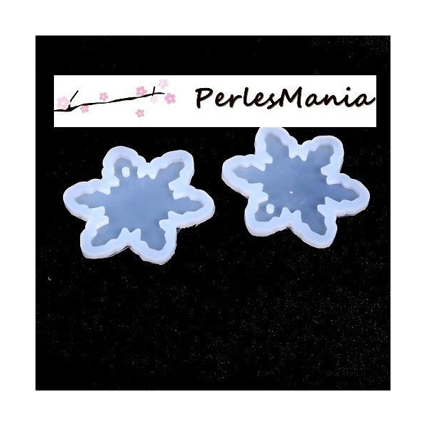 PAX 2 pendentif MOULE EN SILICONE Etoile de Neige pour resine fimo S1196079