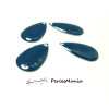 20 SEQUINS EMAILLES FORME GOUTTE Bleu Petrolel A067 21mm, DIY