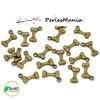 PAX 50 pendentifs breloque Os pour chien metal couleur BRONZE S113235