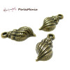 PAX 20 pendentifs magnifique coquillage 2W5743 metal couleur BRONZE 