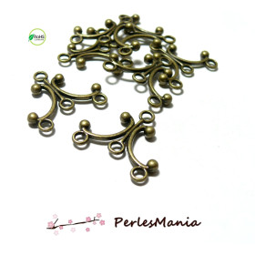 PAX 30 pendentifs MULTI CONNECTEUR  BRONZE S114567