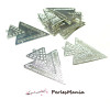 2 Estampes pendentif filigrane TRIANGLE ARGENT VIF de 38 mm B4202
