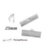 Griffes Pinces Attache Ruban 25mm Argent Platine