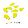 20 SEQUINS EMAILLES FORME GOUTTE JAUNE 21mm  A017 