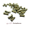 Pendentif breloque Jumelles 3D  metal couleur Bronze  fournitures et accessoires pour bijoux