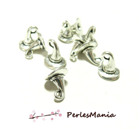 pendentifs breloque Chapeau de SORCIERE 3D Halloween metal argent antique