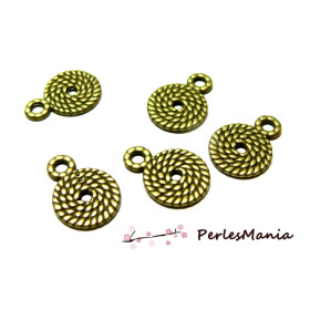 Pendentifs CORDE RONDE metal couleur BRONZE