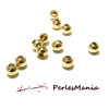PAX environ 50 perles intercalaires 8mm metal couleur OR CLAIR Ref 70