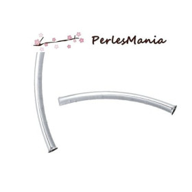 PAX: 20 Tubes intercalaires incurvés ARGENT VIF 50 par 5mm S1193292