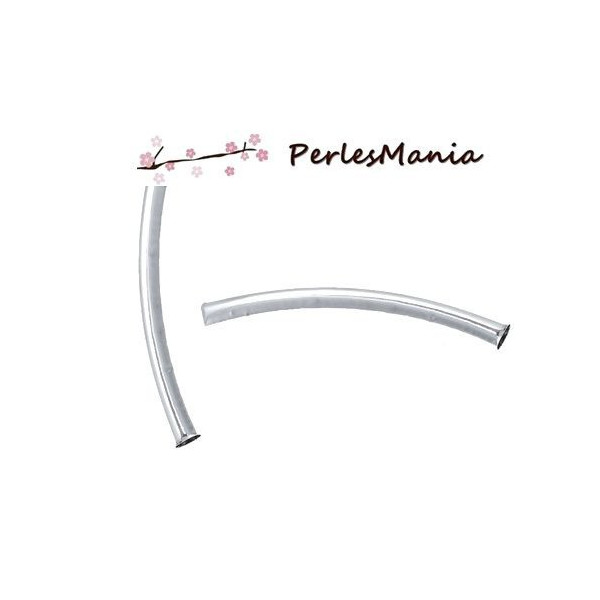 PAX: 20 Tubes intercalaires incurvés ARGENT VIF 50 par 5mm S1193292