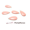 5 SEQUINS EMAILLES FORME GOUTTE D'EAU ROSE 21mm, DIY 