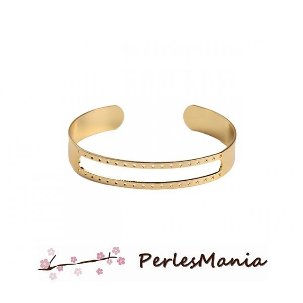 1 Bracelet jonc pour tissage Miyuki metal Doré S1196660