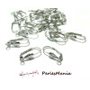 PAX 50 pieces Boucle d'oreille dormeuses eventail ARGENT VIF QUALITE CUIVRE, DIY