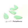 20 SEQUINS EMAILLES FORME GOUTTE D'EAU Vert Pastel 21mm A071