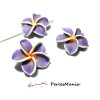 10 fleurs fimo VIOLET 32mm ref 2G3202