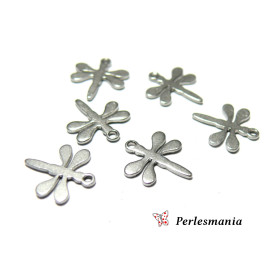 pendentifs ref 28 libellule acier inoxydable qualité supérieure couleur argent