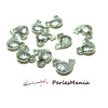 Apprêts et perles: 10 pendentifs poissons avec arrêtes viel argent 2A5319 